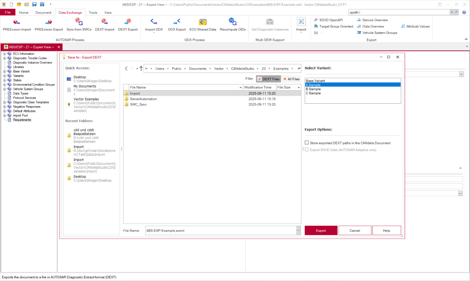 CANdelaStudio 23P1 - RequirementsView - DEXT Export.png CANdelaStudio 23P1 - RequirementsView - DEXT Export.png